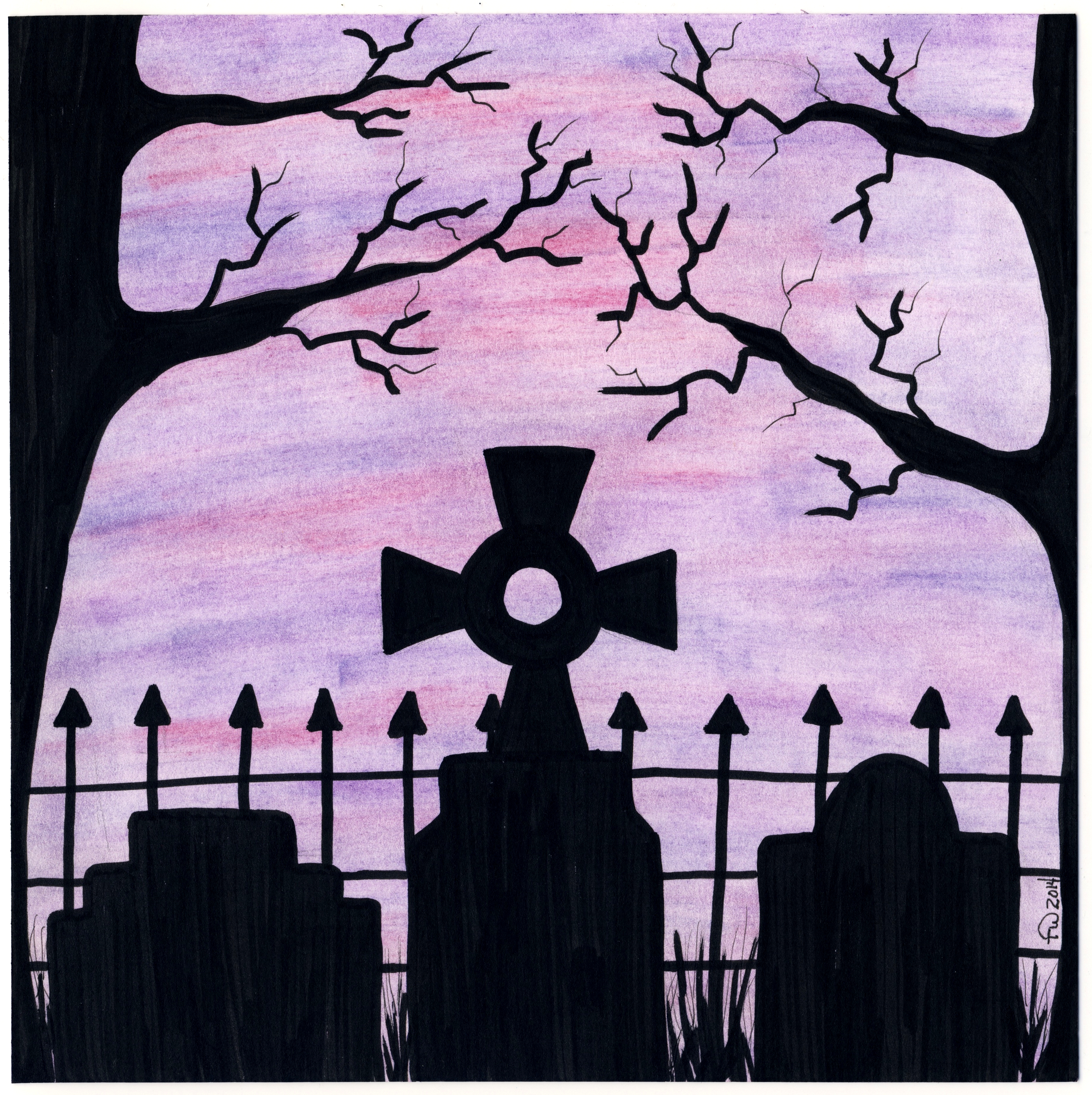 Cemetery at Dusk