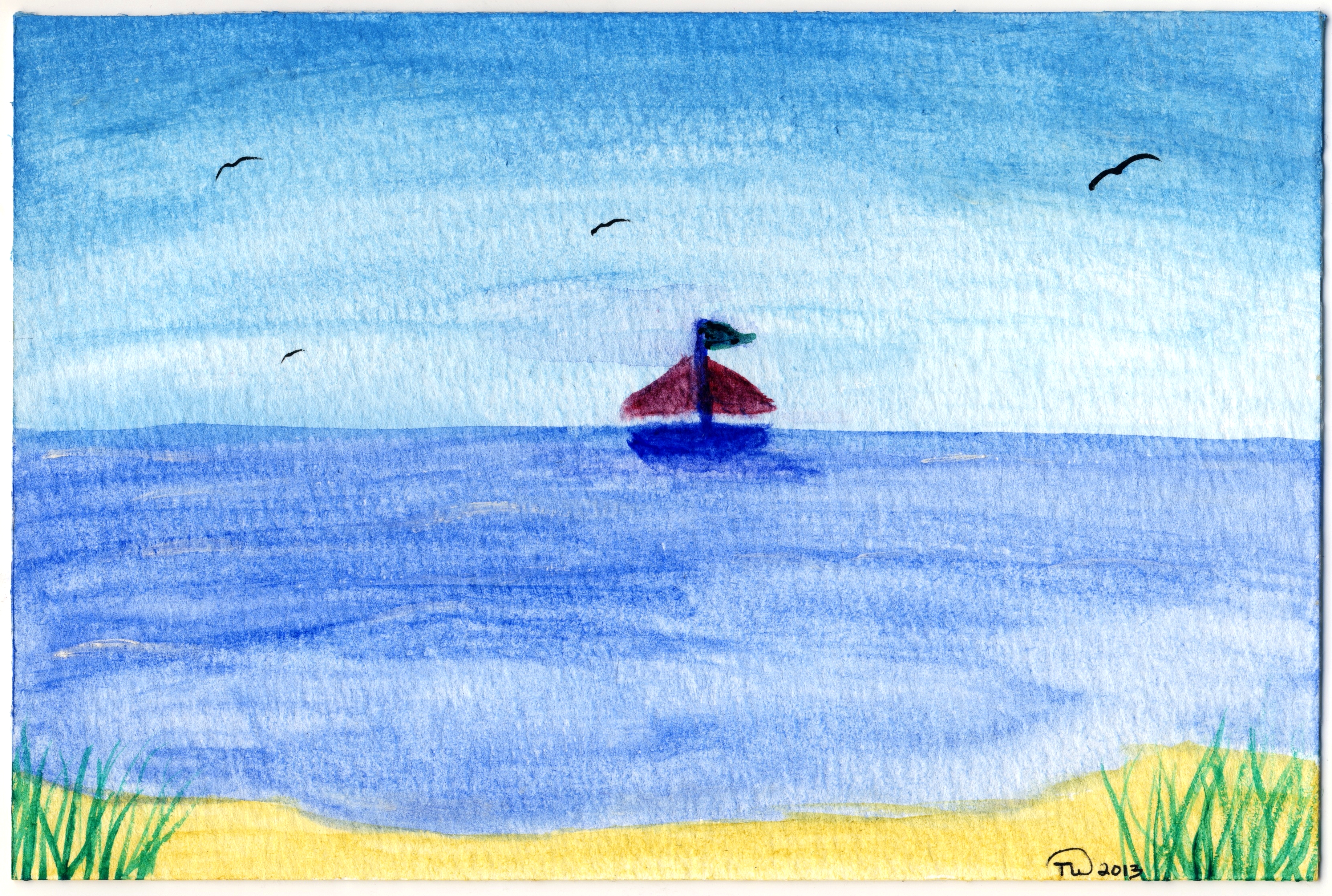 Red Sailboat