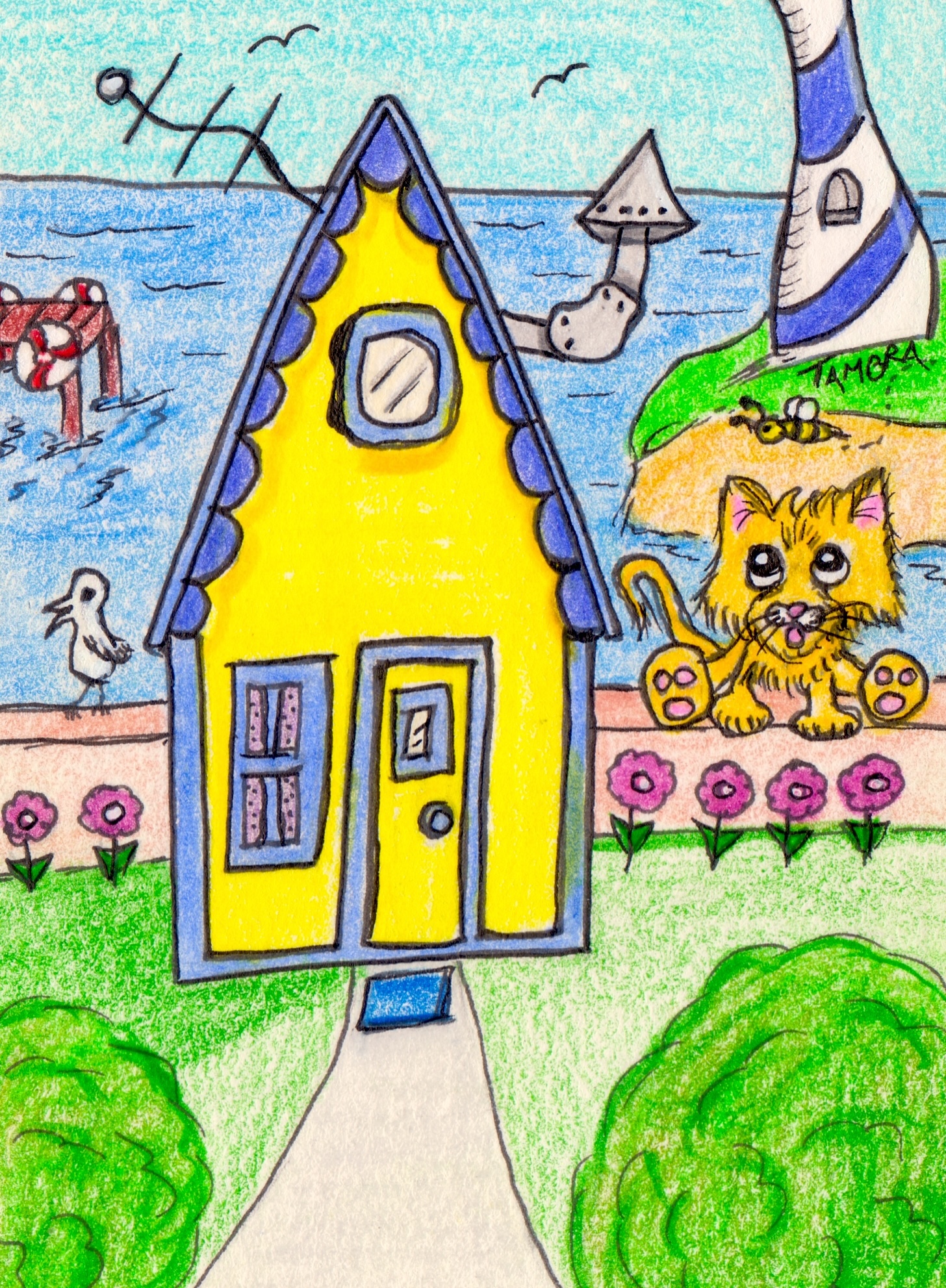 Yellow Cottage Cat