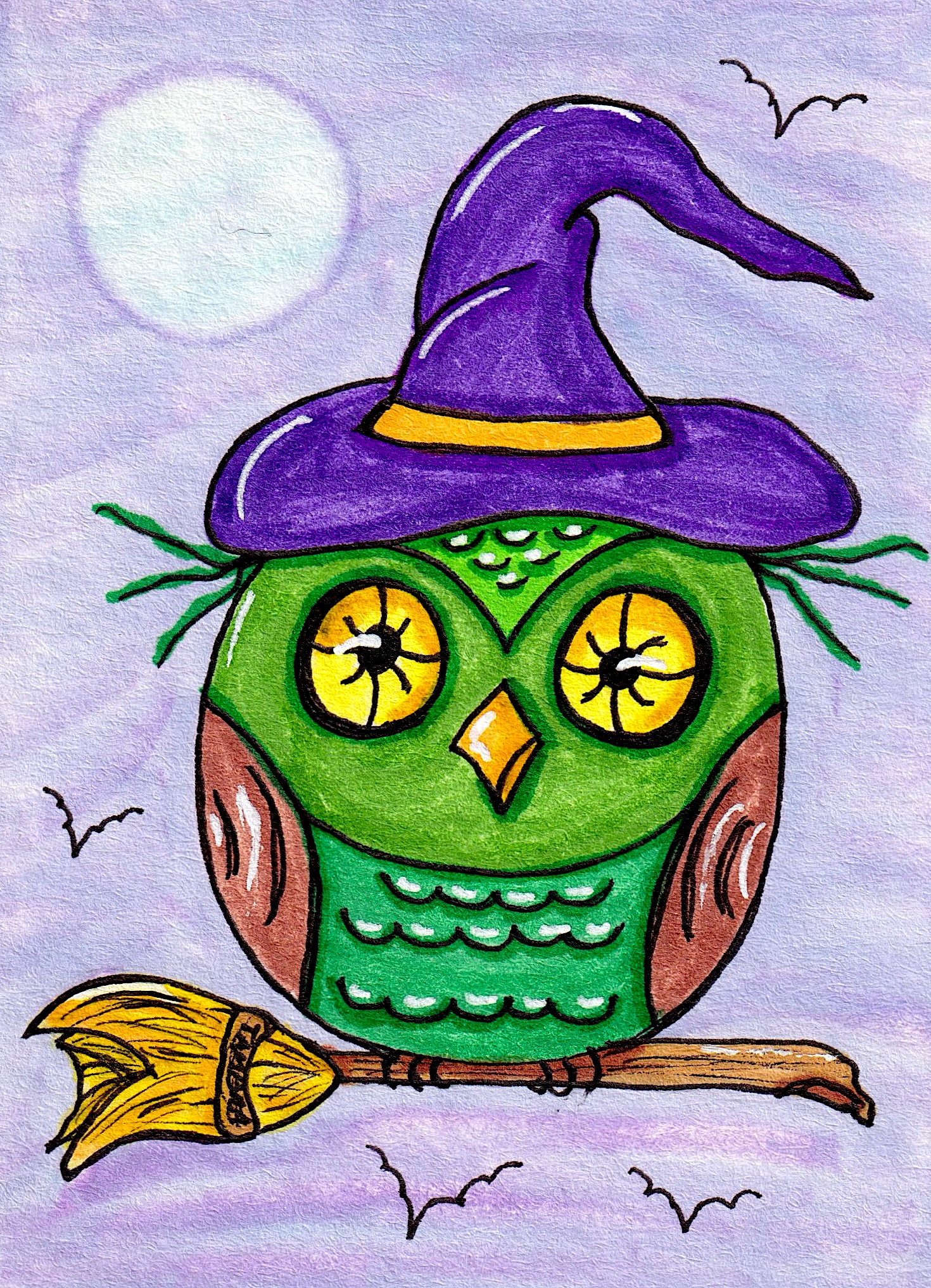 Green Owl Witch