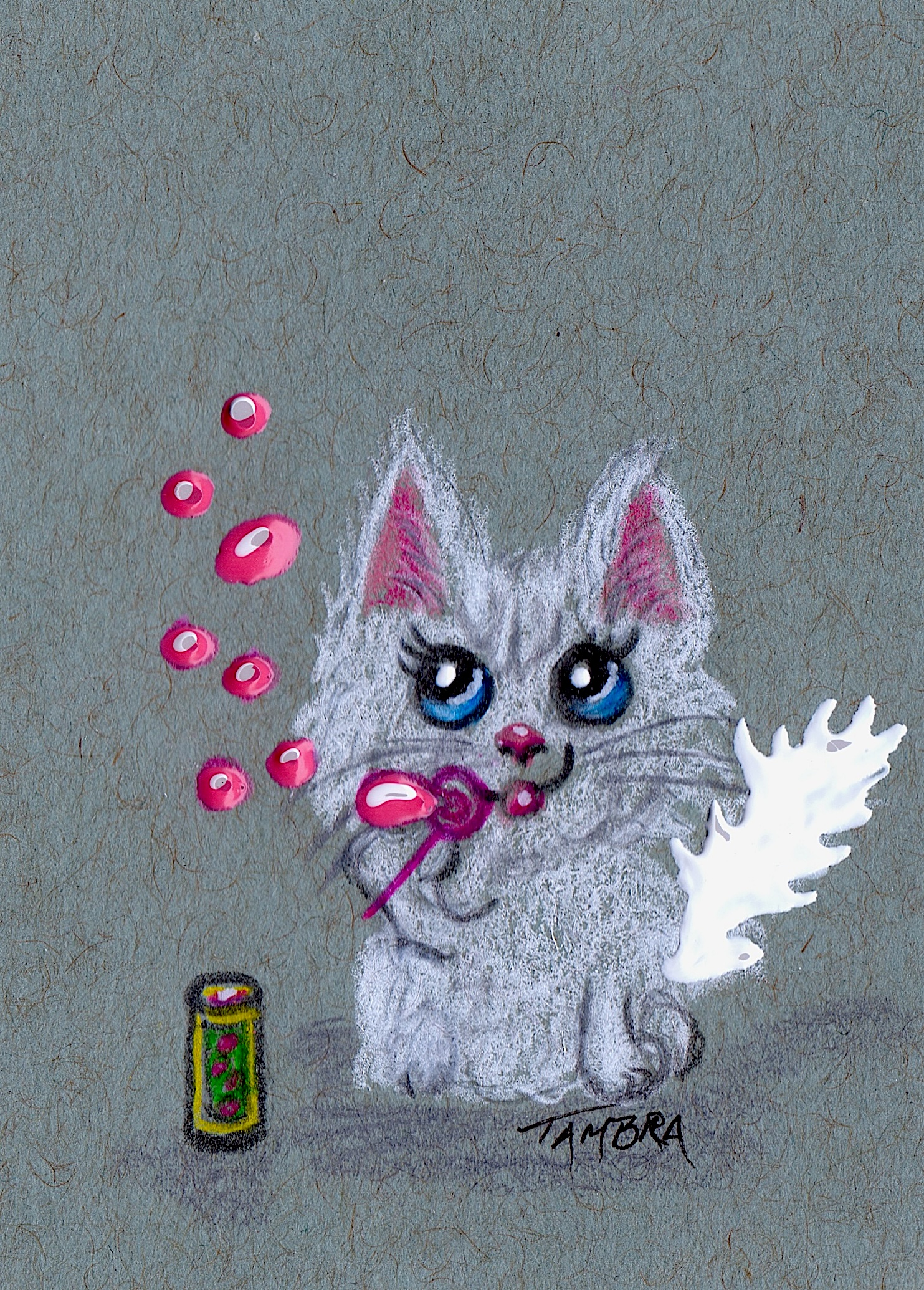 White Kitty & Bubbles